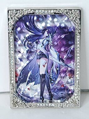 Acheron Honkai Waifu Anime Girl Trading Card Silver Heavy Metal 3.5" x 2.5"
